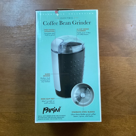 Essentials Collection Parini Electric Coffee Bean Grinder 6 Cup Grind Chamber - Picture 5 of 9